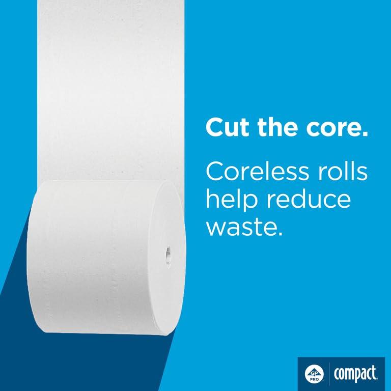 Compact 2-Roll Side-by-Side Coreless High-Capacity Toilet Paper Dispenser by GP PRO (Georgia-Pacific), Black, 56784A, 1 Dispenser - Image 12