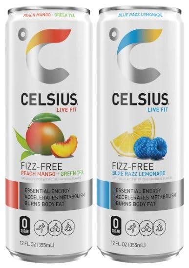 Celsius-Fizz Free Energy Drink, Variety Pack, 12 fl oz Cans, (6Pack)