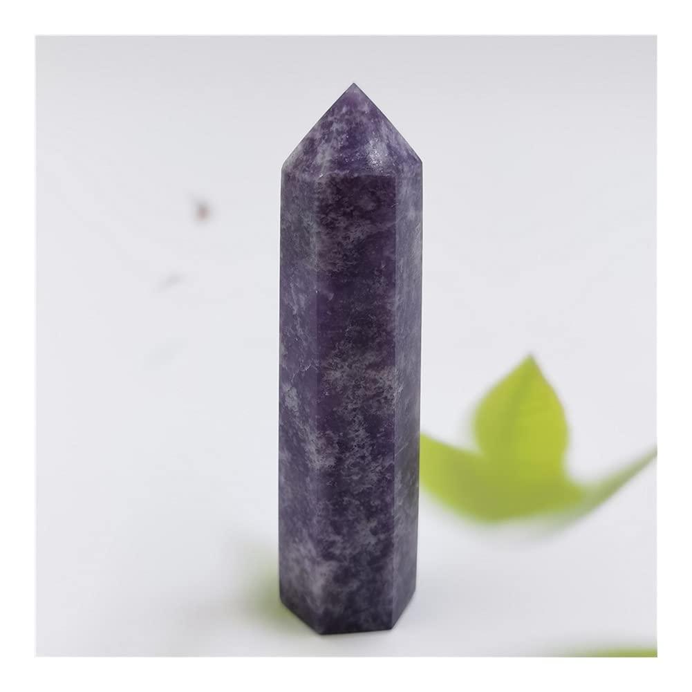 Health & Household 1PC Natural Crystal Lepidolite Column Crystal Point Quartz Mineral Stone Healing Obelisk Wand Home Decor DIY Gift Decoration - Image 6