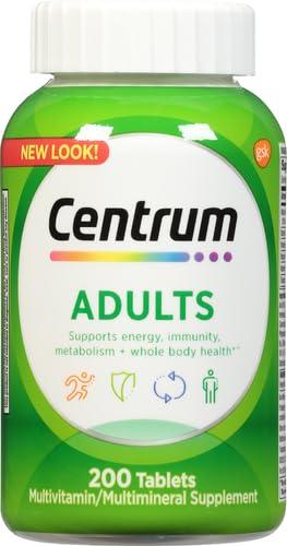 Centrum Adult Multivitamin/Multimineral Supplement with Antioxidants, Zinc, Vitamin D3 and B Vitamins, Gluten Free, Non-GMO Ingredients - 200 Count - Image 4
