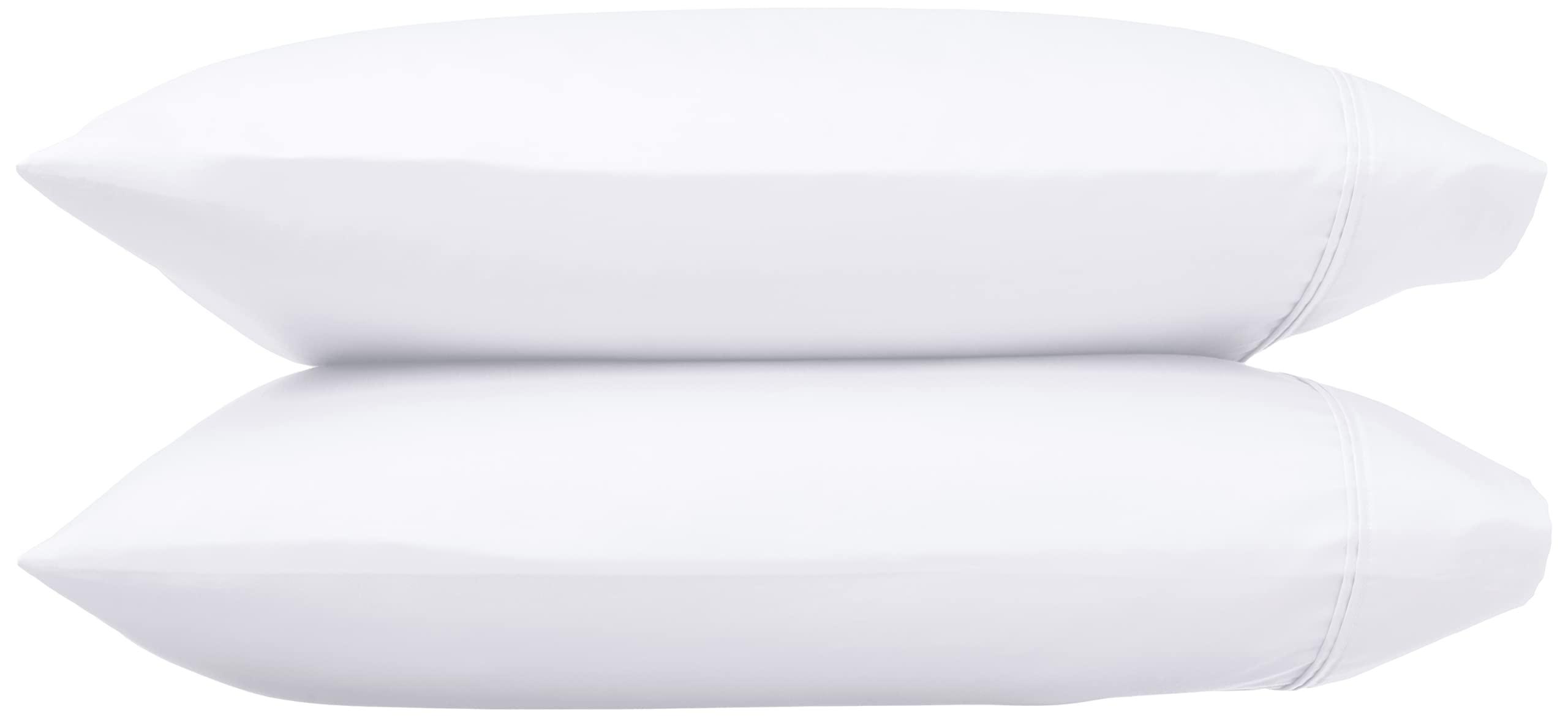 Amazon Basics 400 Thread Count Cotton Pillow Case, Standard, 30" L x 20" W, White - Set of 2, Pillows Not Included - Image 3