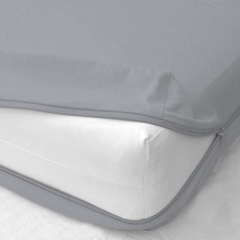 Shreem Linen Zippered King Fitted Sheet fits 16" Mattresses, Ultra-Soft 1800 Microfiber, Fully Enclosed Zipper Mattress Cover, Light Grey - Image 7