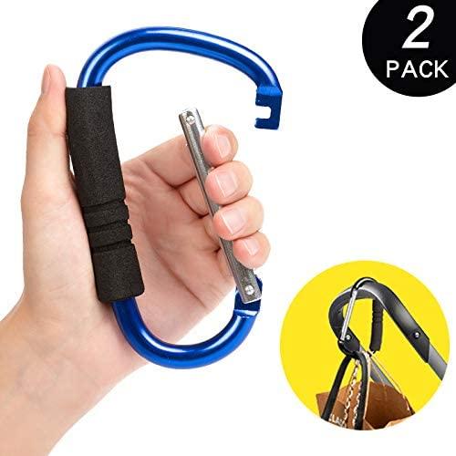 Funbliss Stroller Hooks by Baby，2 Pack Convenient Organizer Hook Bag Clips to Diaper Bags Clothing,Purses,Groceries,Great Hook Set for Mommy When Walking or Shopping Blue - Image 7