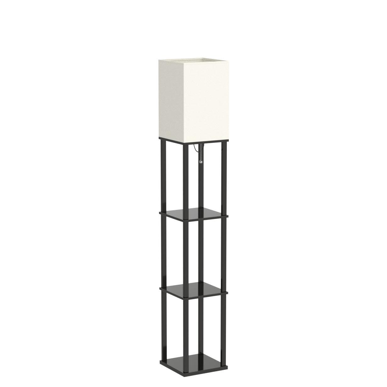 addlon Floor Lamps with Shelves, 4-Tier Modern Shelf Floor Lamp with 3CCT LED Bulb, Display Floor Lamp for Living Room, Bedroom and Office - Black - Image 4