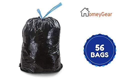 Strong Large 30 Gallon Drawstring Trash Bags Black Can Liners Kitchen Garbage Bags Multipurpose 56 CT Home Lawn Bags - Image 5