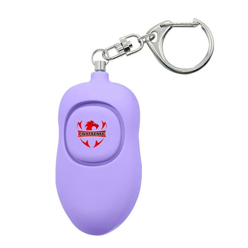 Fightsense Personal Alarm Keychain with Snap Hook, 130dB Siren Safety Alarm for Women LED Light (300m Audible) (Purple)