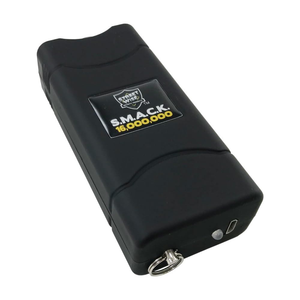 Streetwise Self-Defense Key Chain Combo - Smack Stun Gun & Sticky Pepper Gel, Mini USB Charged with LED Flashlight, Safety Switch, Women's Protection Kit - Image 2