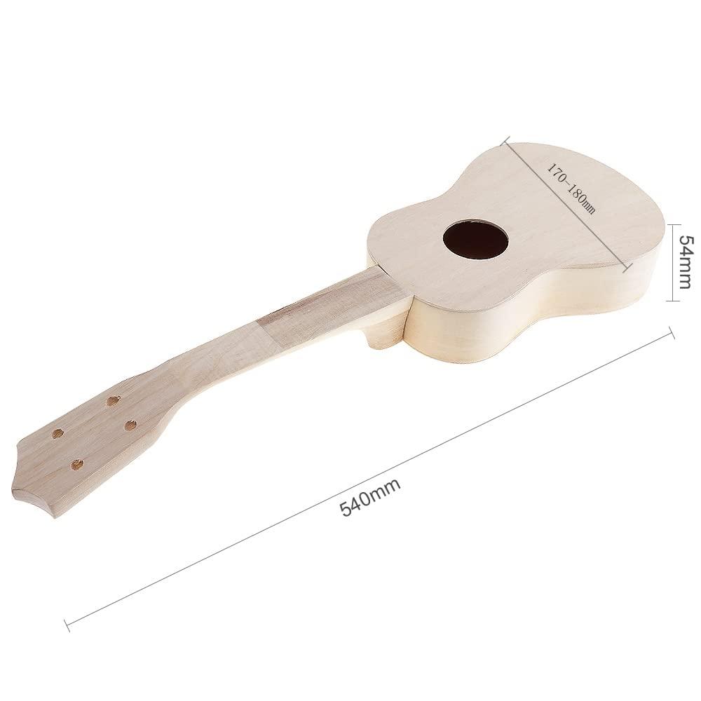 OriGlam 21 Inch DIY Ukulele Kit, Make Your Own Ukulele DIY Kit, Soprano Hawaii Ukulele Kit, Ukulele Hawaii Guitar Handwork Kit with Installation Tools for Kids, Friends, Family, Amateur - Image 6