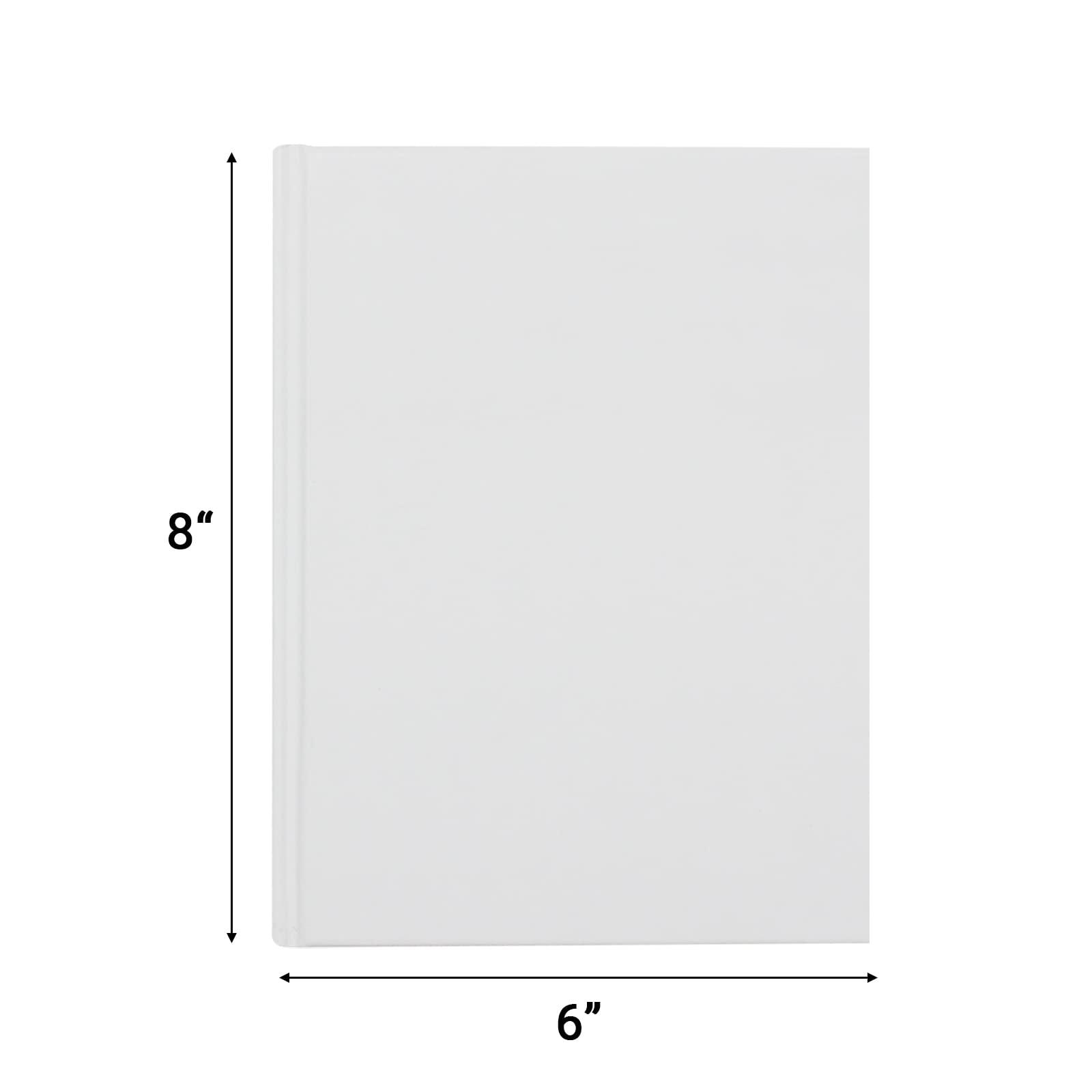 zmybcpack 12 Pack White Hardcover Blank Book 6x8 inch, Hardcover Blank book for Students to Write Stories, Hardcover Sketchbooks Journal（White，22 Sheets/ 44 Pages Each） - Image 3