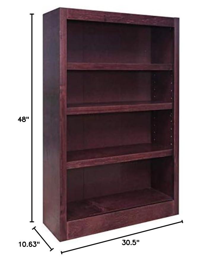 Concepts In Wood Midas Four Shelf Bookcase 48" H Cherry Finish - Image 3