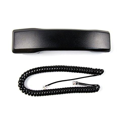 The VoIP Lounge Replacement Black Handset with Curly Cord for Nortel Norstar M Series Phone M7100 M7208 M7310 M7324 M2008 M2616 M5316