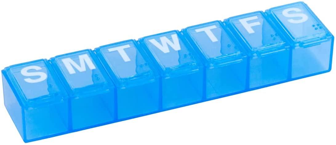 Ezy Dose Weekly (7-Day) Pill Organizer, Vitamin and Medicine Box, Medium Compartments, Colors may vary, Made in the USA - Image 5