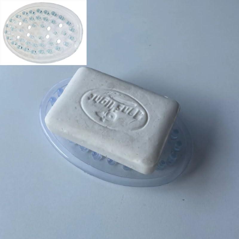 Haidong Plastic Soap Dish Soap Container Self Draining Soap Saver with Holes for Bathroom Kitchen and Shower -2PCS - Image 4