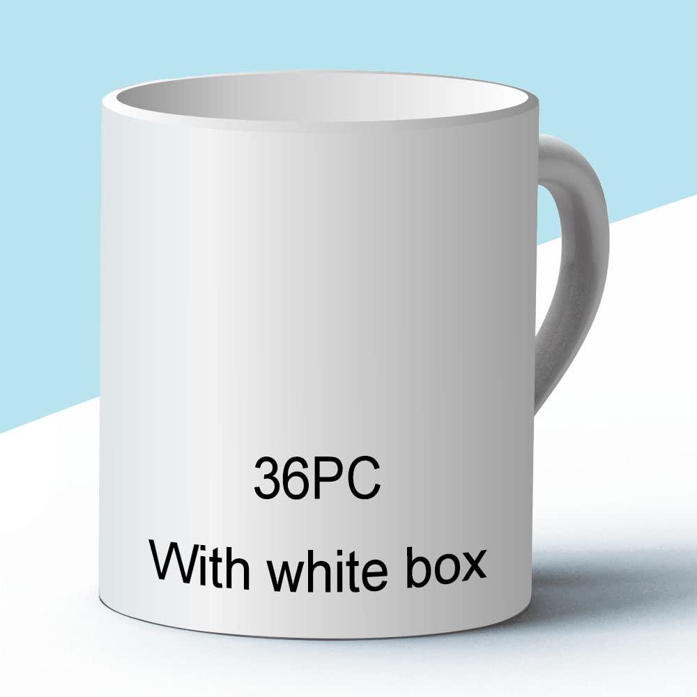 MYSUB Sublimation Mugs, Cups 11oz Sublimation Ceramic Blank Coffee Mugs,White Cups, Sulimation Blanks, Blank White Mugs-36 pack bulk bundle (36pc white mug single box) - Image 3