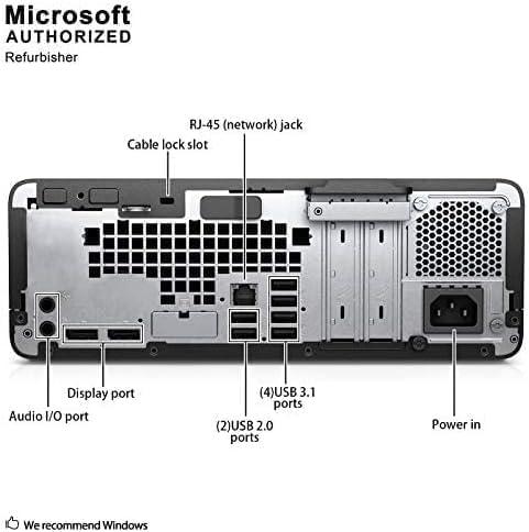 HP ProDesk 600 G3 SFF Desktop Computer with 21.5"" FHD Monitor, Intel Quad Core i5-6500, 16GB DDR4 RAM, 256GB SSD, Type-C, DisplayPort, Keyboard & Mouse, WiFi, BT, Windows 10 Pro (Renewed), Black - Image 4