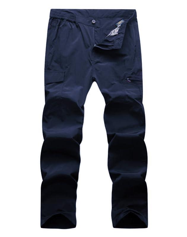 Kolongvangie Cargo Pants Quick Dry Hiking Men's Outdoor Casual Workout Breathable Pant with Multi-Pocket - Image 1