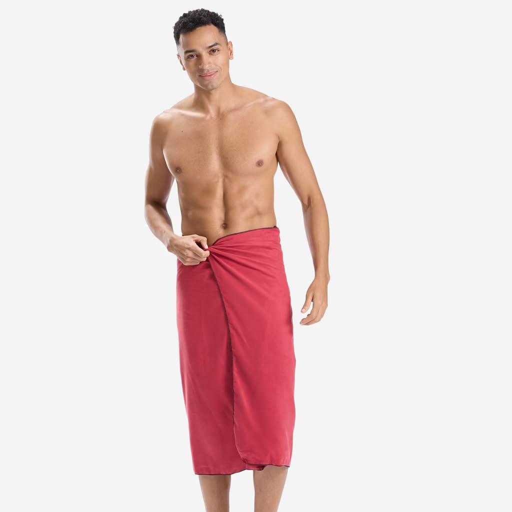 Nabaiji Microfiber Towel Size L 80 X 130 cm - Burgundy - Image 6