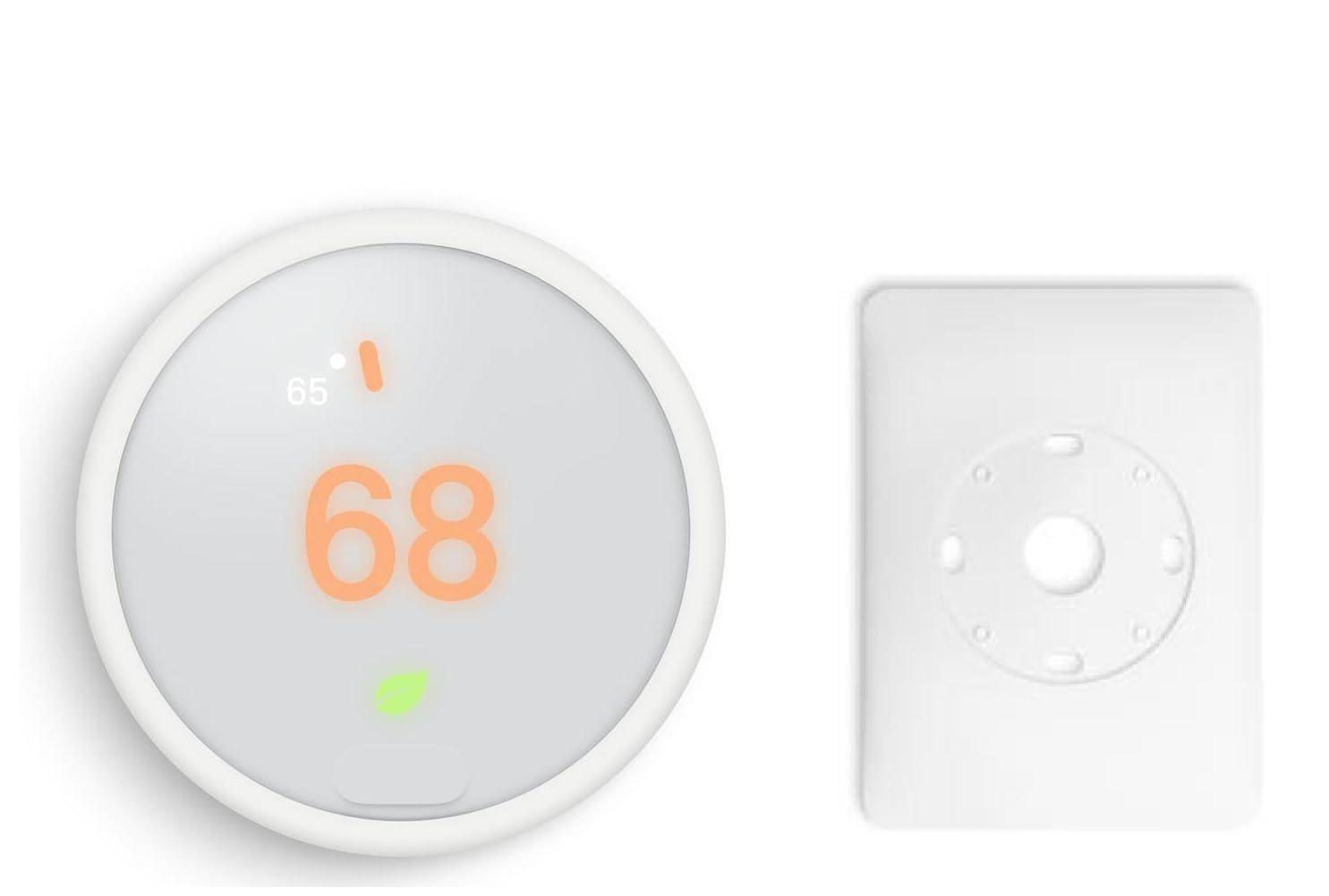 Google Nest Thermostat - Programmable Smart Learning Thermostat with Easy Installation and Trim Kit Bundle, White - Image 2