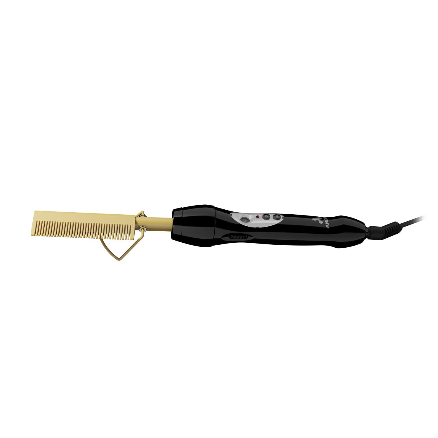Andis 38335 Professional Heat Ceramic Press Comb for Hair, Straightener - 450F High Heat with Dual Voltage - 20 Adjustable Heat-Settings, 30 Min Auto Shut-Off, Gold, Ceramic Gold - Image 9
