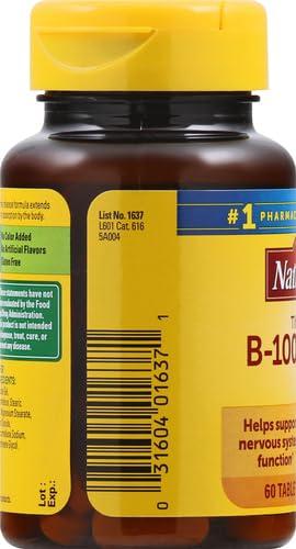 Nature Made Time Release Vitamin B-100 High Potency B Complex, Dietary Supplement for Nervous System Function Support, 60 Time Release Tablets, 60 Day Supply - Image 4