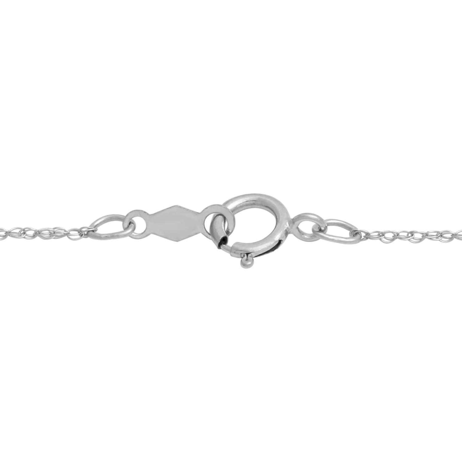 Amazon Essentials 10K White Gold Diamond Cross Pendant Jewelry Necklace (1 cttw), 18" (Previously Amazon Collection) - Image 3