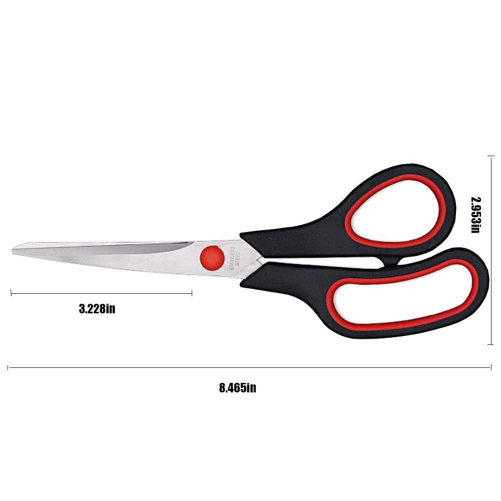 Scissors, Multipurpose office Scissors,8.5 Inch Ultra Sharp Shears, Comfort-Grip Handles Household scissors，Sturdy Sharp Craft Supplies - Pack of 5, Right/Left Hande - Image 3