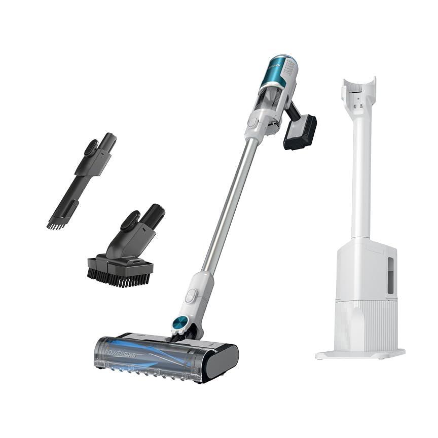 Shark Clean & Empty Cordless Stick Vacuum – Lightweight Cordless with HEPA Filter, Portable, Rechargeable, Auto-Empty System, Stick Vacuum for Pet Hair, Carpets & Hardfloor, White, BU3521 - Image 4