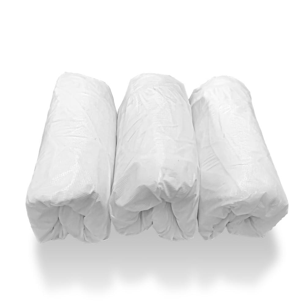 Greenour Shoe Covers Disposable 100 PCS (50 Pairs) Waterproof and Durable for Indoors Plastic Boot Covers White - Image 6