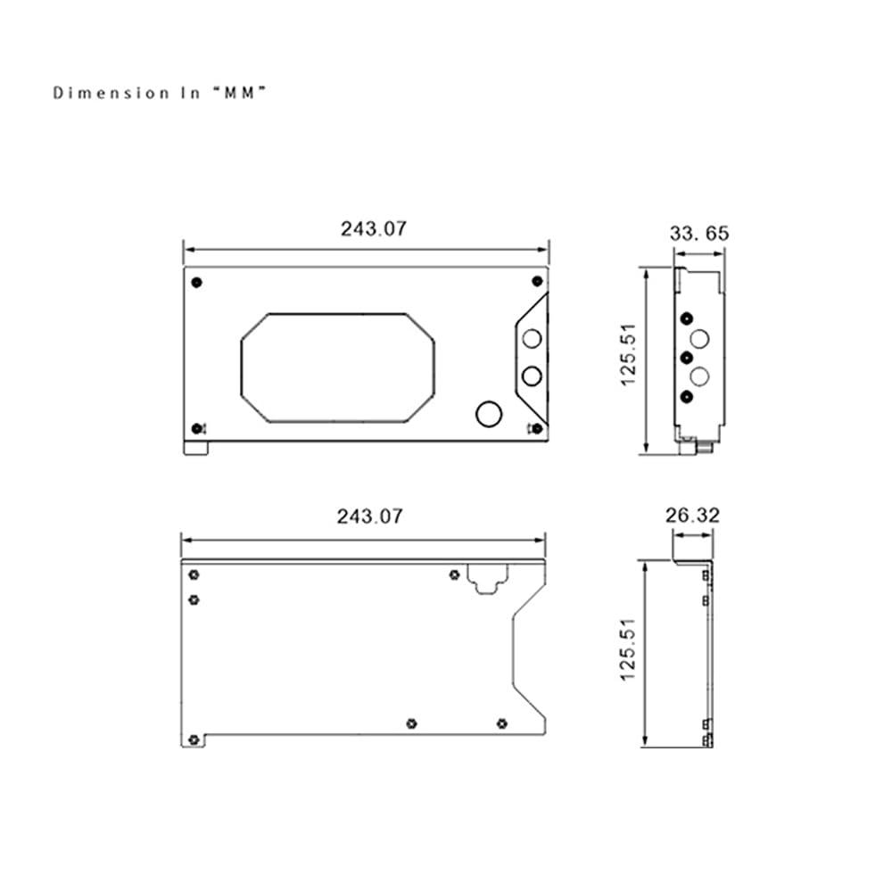 GPU Waterblock Water Cooling Block Use for ASUS ROG RTX 5090 5090TI Graphics Card/PC Copper Cooler Radiator RGB Aura 5V RBW/with Metal Backplate (for ASUS Prime RTX 5080 O16G) - Image 4