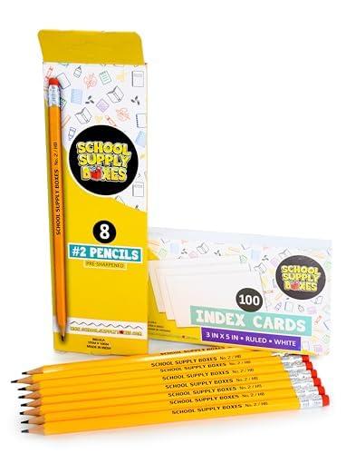 Elementary School Essentials Bundle | 1 Box - 91 Pieces per Box | School Supply Boxes - Back to School Essentials | Includes Binders, Folers, Notebooks, Filler Paper, Pencils, Notecards, Pens, & More - Image 6