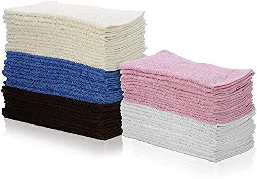 SIMPLI-MAGIC 79264 Cotton Washcloths, Size: 12”x12”, Multi Color, 50 Pack - Image 8