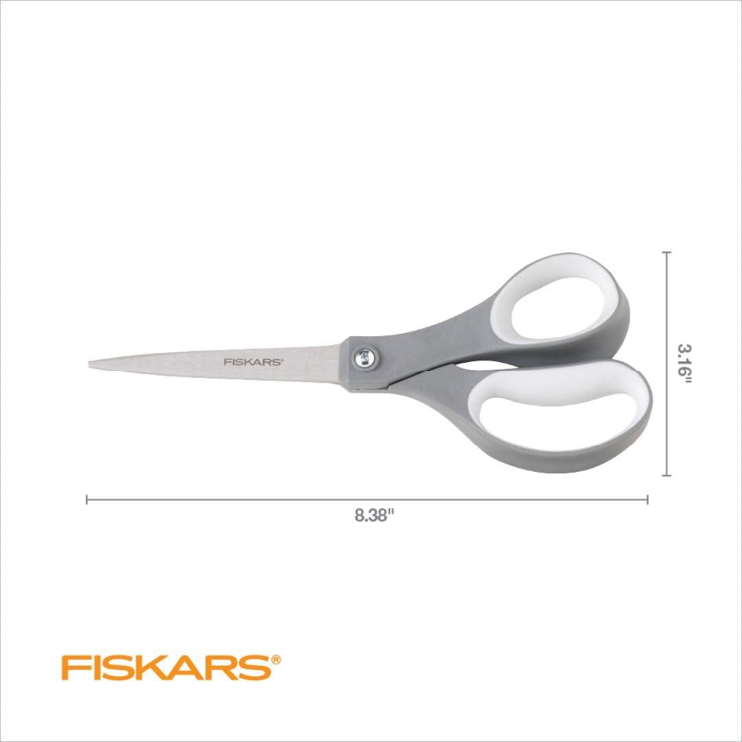 Fiskars All Purpose Scissors, High Performance Cutting, Stainless Steel Blades, Ergonomic and Comfort Handles, Perfect for Arts and Crafts and the Office, Scissors for Office - Image 2