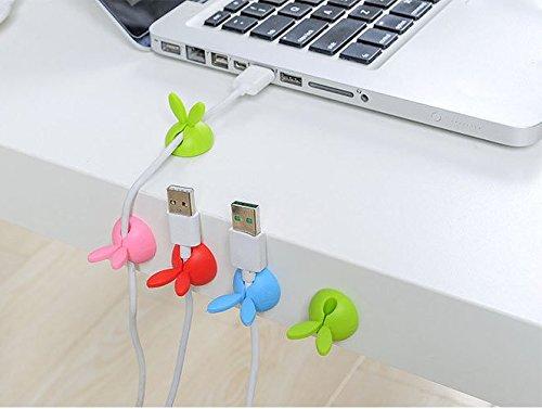 WOIWO 12PCS Desktop Cable Organizer for Electrical Computer Charging Mouse Cord Holder (Random Color) - Image 5