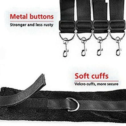 King Size Sexy Bed Frame Bed Restraints Sex Adults Bondaged King Size Bed Straps for Adult Play King Mattress Ankle and Wrist Restraints Sex Set Bondaged Restraints Sex Full Size Bed BDSM Sweater - Image 4