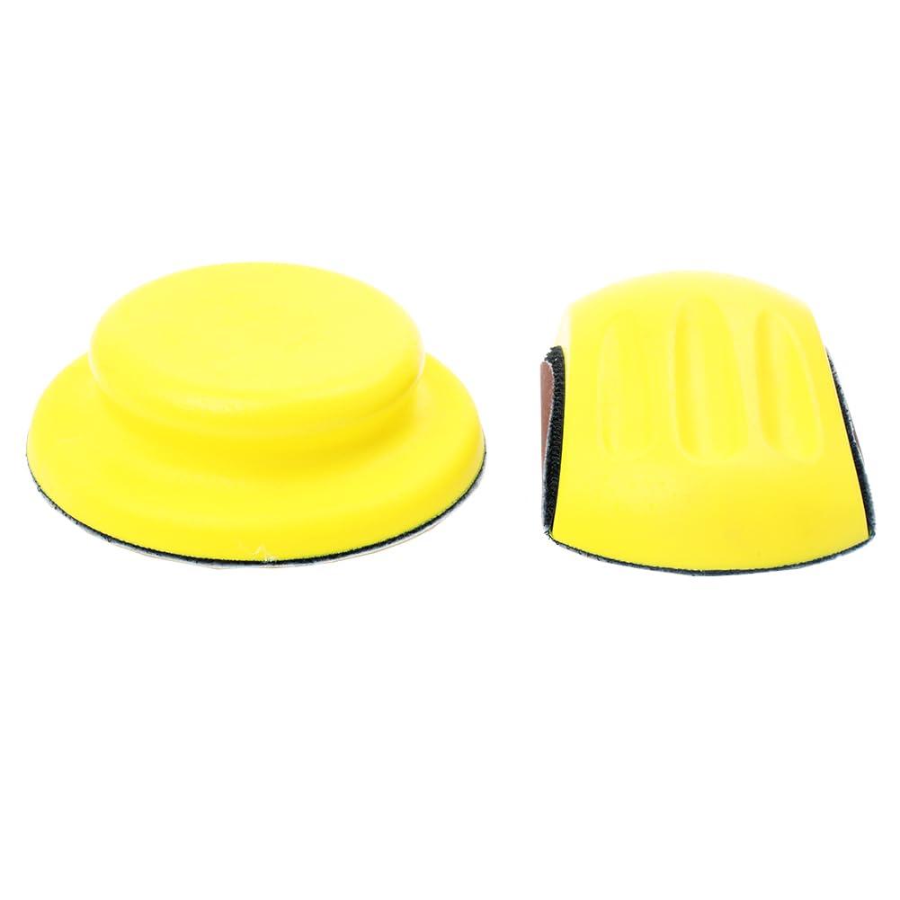 AUTOTOOLHOME Sanding Blocks 5 Inch Hook and Loop Sanding Block 2 PCS Round and Mouse Hand Sanding Block for Wood Furniture Restoration Home Arts and Crafts - Image 3