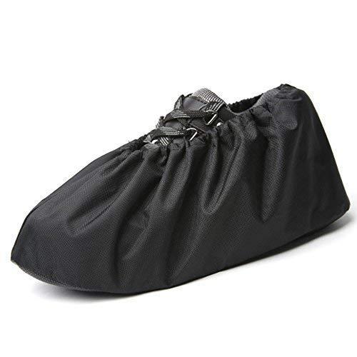 Jron 5 Pairs Premium Reusable Washable Shoe Cover Boot Covers for Contractors (5 Pairs | US 12-14 For Shoes/US 11-13 For Boots, Black) - Image 2
