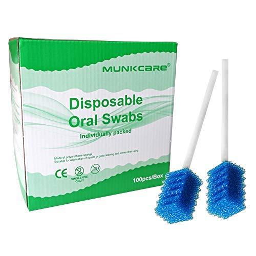 MUNKCARE Oral Care Swabs Disposable- Blue 100 Counts - Image 5