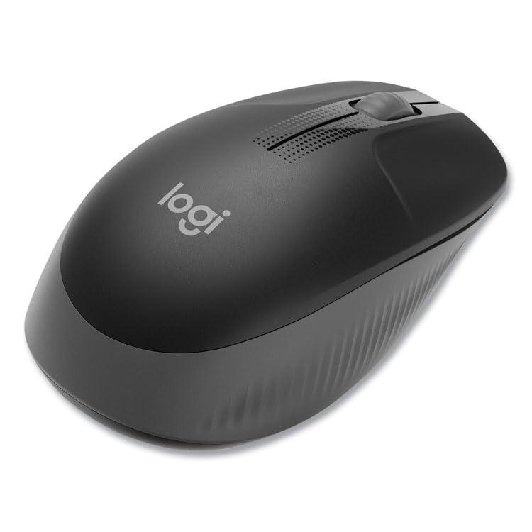 Logitech Wireless Mouse M190 - Full Size Ambidextrous Curve Design, 18-Month Battery with Power Saving Mode, Precise Cursor Control & Scrolling, Wide Scroll Wheel, Thumb Grips (Charcoal) - Image 3