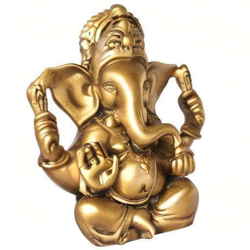 Addune Hindu God Lord Ganesha Idol Statue Indian Elephant Buddha Ganesh Sculpture Blessing Home Pooja Diwali Decor Lucky (Gold) - Image 8
