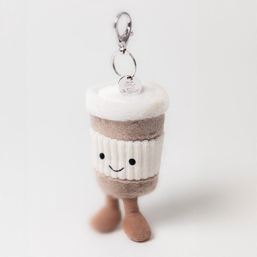 Jellycat Amuseables Coffee-To-Go Bag Charm, 4.5 inches - Food and Drink Plush Keychain - Great Gift Idea - Image 5
