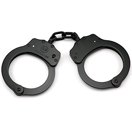 VIPERTEK Double Lock Steel Police Edition Professional Grade Handcuffs (Black) - Image 2