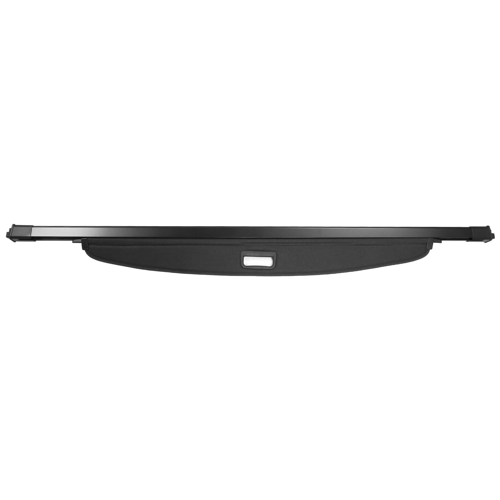 IKON MOTORSPORTS, Cargo Cover Compatible with 2021-2023 Chevy Cadillac GMC, OEM Style PVC & Aluminum Rod Black Security Rear Trunk Cover Security Retractable Shield, 2022 84390976 84390977 84390978