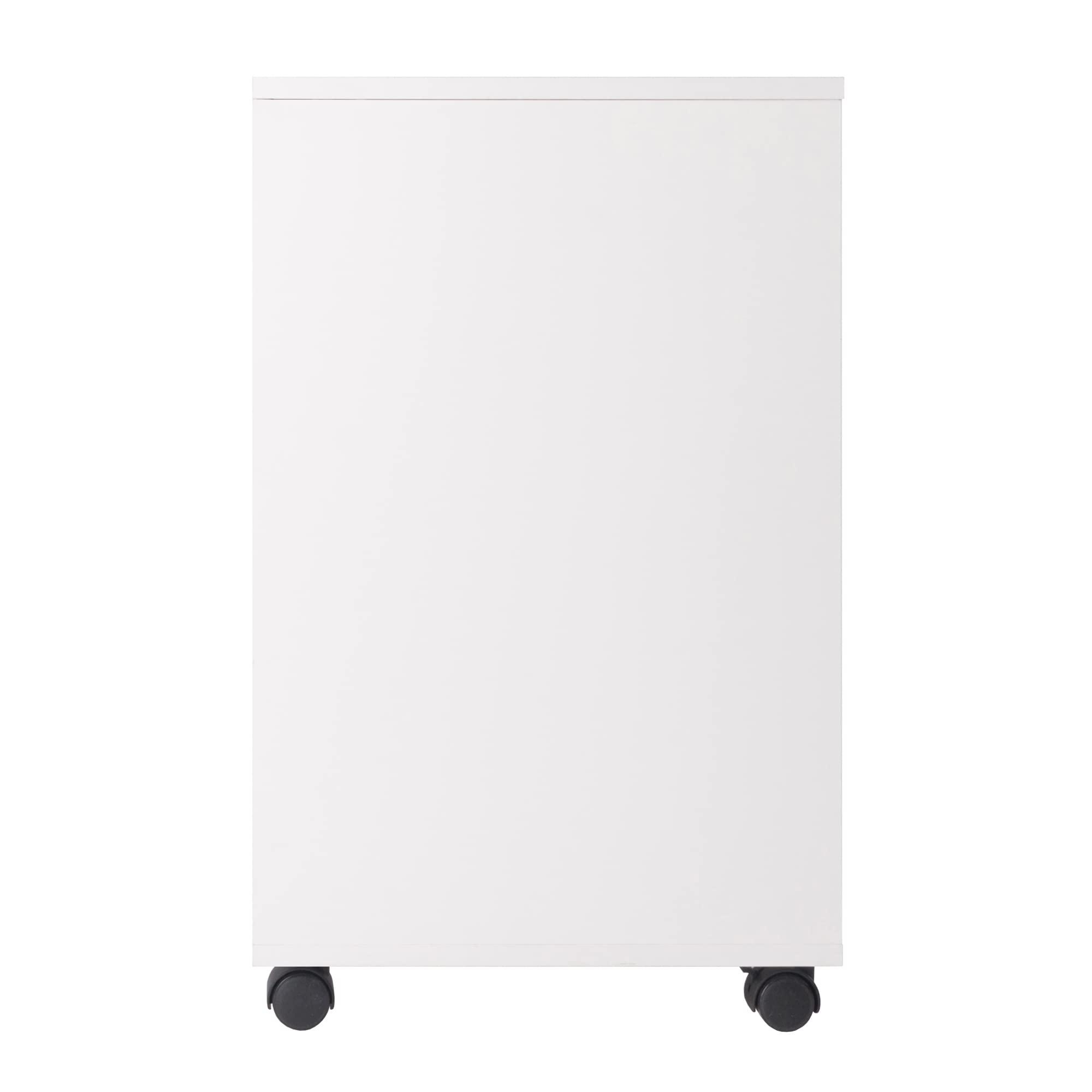 Winsome Halifax 3-Section Mobile Cabinet with 5 Drawers, for Living Room, Home Office, White - Image 6