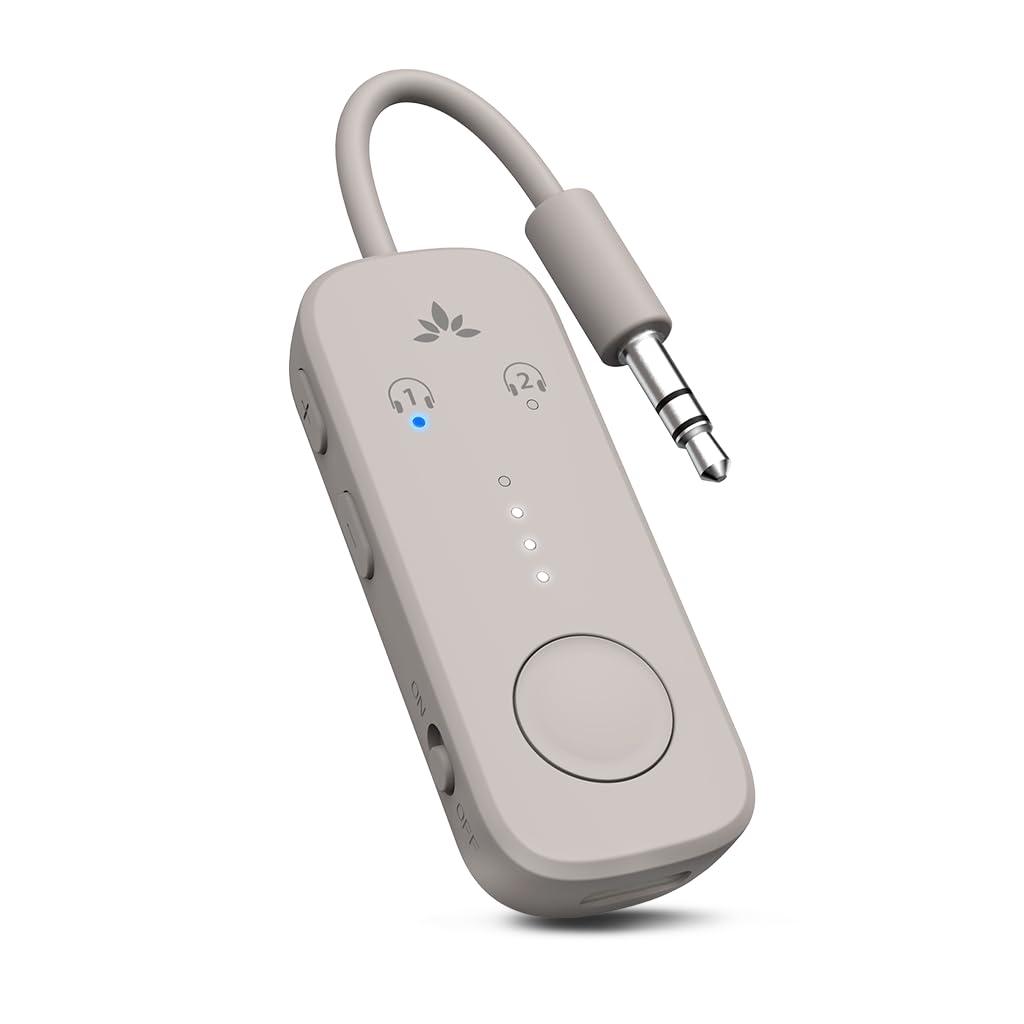 Avantree Relay - Premium Airplane Bluetooth 5.3 Adapter, Supports 2 AirPods or Headphones with aptX Adaptive, 3.5mm AUX Jack Wireless Audio Transmitter for Planes, Airline, Travel, TV - Image 1