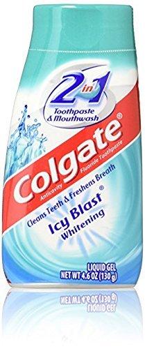 Colgate 2 in 1 Toothpaste Mouthwash Whitening 4.6 Tubes, Icy Blast, 27.6 Oz, Pack of 6 - Image 2