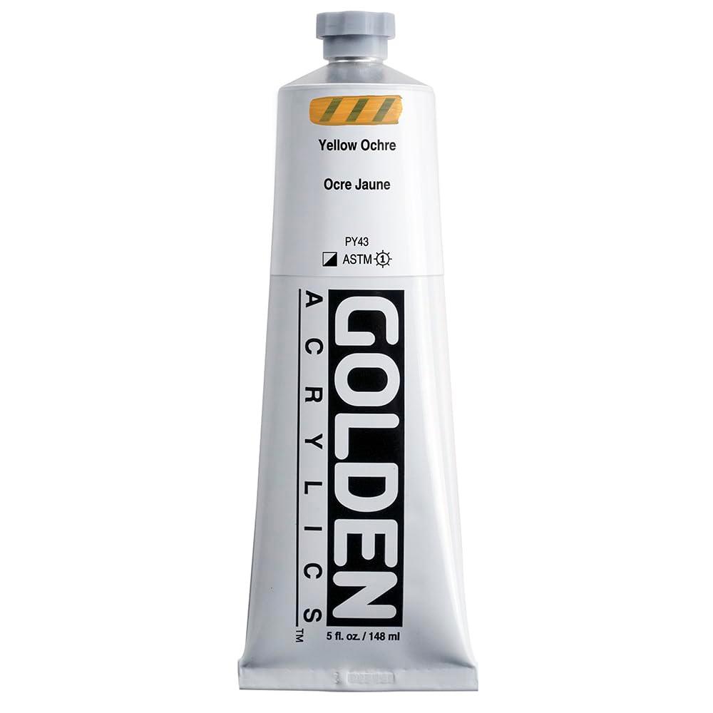 5 Oz Heavy Body Acrylic Color Paints Color: Yellow Ochre