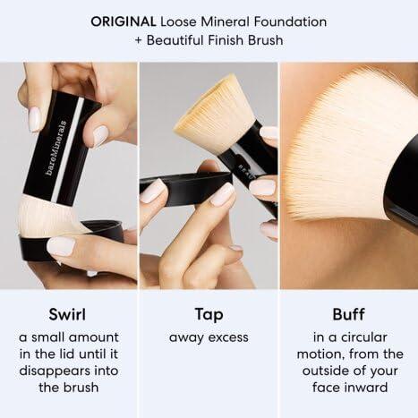 bareMinerals Original Loose Powder Foundation SPF 15, Lightweight Mineral Loose Powder Foundation Makeup, Buildable Coverage, Talc Free, Vegan - Image 9