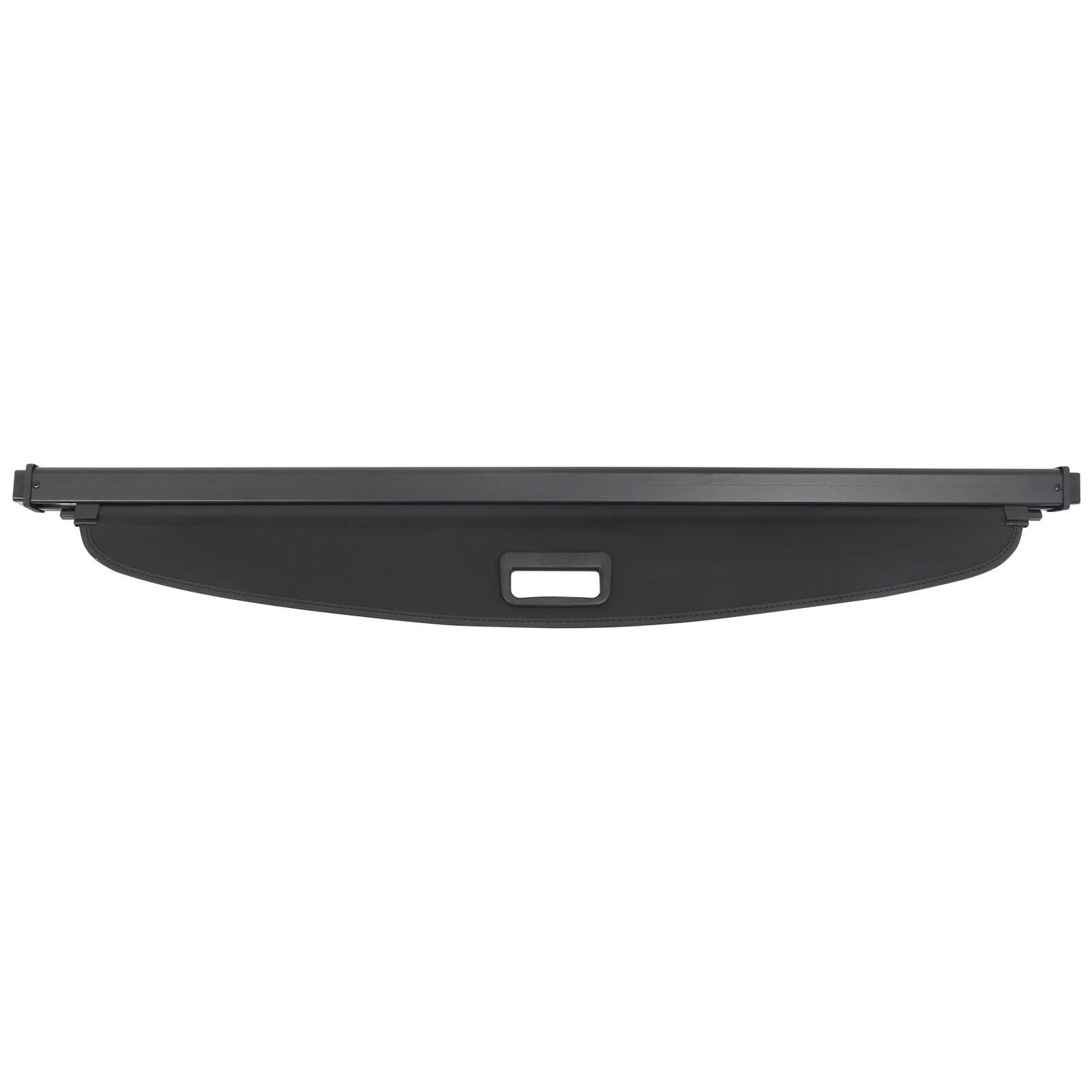 IKON MOTORSPORTS, Rear Cargo Cover Compatible with 2020-2025 Ford Escape, Retractable Rear Trunk Security Cargo Cover Luggage Shade Black Canvas