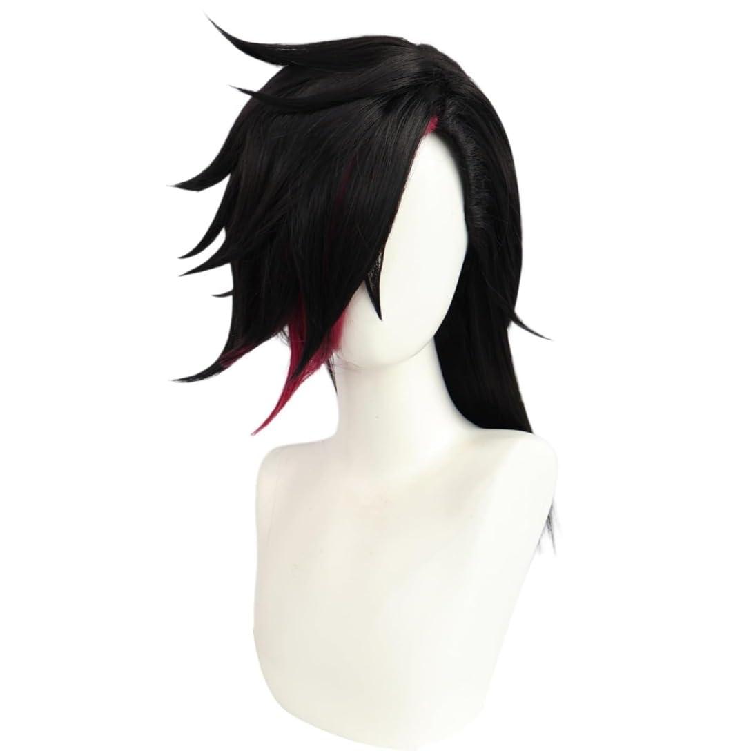 Deklopoa Anime Game Arcane Vi Cosplay Wig Outfit wigs Halloween Cosplay Costume +Wig Cap(Black,Vi cosplay wig) - Image 2