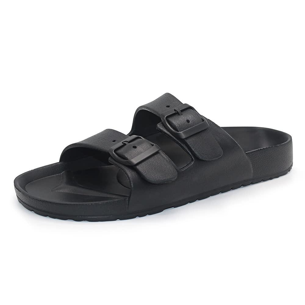 BEMGNAR Men’s Lightweight Comfort Slides Double Buckle Slip-on Adjustable EVA Orthopedic Flat Sandals - Image 5